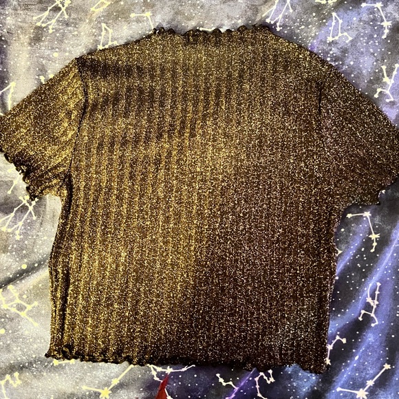 💜✨Host Pick!✨ Forever 21 Sparkly Black Crop Top - Picture 3 of 3